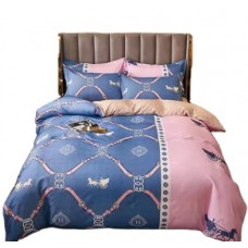 Large version flower thickened plant cashmere frosted four piece set, winter student wholesale bedding three piece set