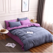Pure color home hotel cotton four-piece set three-piece set duvet cover bedding set
