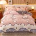 Thickened snow fleece warm four-piece double-sided fleece duvet cover children's cartoon flannel sheets  duvet cover beddiing