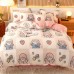 Thickened snow fleece warm four-piece double-sided fleece duvet cover children's cartoon flannel sheets  duvet cover beddiing