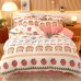 Thickened snow fleece warm four-piece double-sided fleece duvet cover children's cartoon flannel sheets  duvet cover beddiing