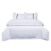 Sell 40 * 40 high-grade Satin cotton hotel bedding set fitted sheet directly.  hotel sheets quilt cover  bedding  customize