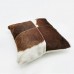 High Quality Luxury 18x18 20x20 Inches Pillowcase For Home Decor brown White Cowhide Leather Patchwork Throw Pillow Cover
