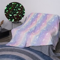 Hot Selling Luminous Fleece Children's Blanket 127 X 152.4 Cm Super Soft Blanket Glows in the Dark for Boys and Girls