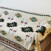 Moroccan style organic cotton knit knitting bed blanket