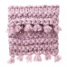 Promotional Latest Soft Breathable Pink Chunky Knit Blanket Comfortable Bed Sofa Floor Hand Woven Tassel Wool Blanket