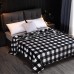 New Arrival Coral Fleece Plaid Striped Blanket Home Decorative Modern Thicken Printed Flannel Blanket