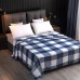 New Arrival Coral Fleece Plaid Striped Blanket Home Decorative Modern Thicken Printed Flannel Blanket