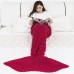 New Design Mermaid Tail Knitted Blanket factory OEM custom adult 100% acrylic fishtail blanket for children soft mermaid blanket