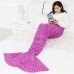 New Design Mermaid Tail Knitted Blanket factory OEM custom adult 100% acrylic fishtail blanket for children soft mermaid blanket