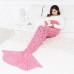 New Design Mermaid Tail Knitted Blanket factory OEM custom adult 100% acrylic fishtail blanket for children soft mermaid blanket