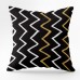 Black and White Printed Geometry Pattern Pillowcase  Euro Pillow Covers Home Decorative Cushion Cover