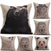 Cotton Linen Animal Throw Pillow Case Home Office Cushion Cover