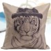 Cotton Linen Animal Throw Pillow Case Home Office Cushion Cover