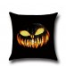 Halloween Horrible Pumpkin Light Pattern Pillowcase Cotton Linen Throw Pillow Cushion Cover