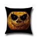 Halloween Horrible Pumpkin Light Pattern Pillowcase Cotton Linen Throw Pillow Cushion Cover