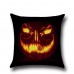 Halloween Horrible Pumpkin Light Pattern Pillowcase Cotton Linen Throw Pillow Cushion Cover