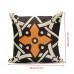 45x45cm Linen Vintage Indian Abstract Throw Pillow Case Office Cushion Sofa Cover Home Decor