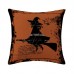 Halloween Terror Witch Pattern Pillowcase Cotton Linen Throw Pillow Cushion Cover Seat Home Decor