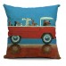 Cartoon Cute Dog Driving Cotton Pillow Case Home Office Pillowcase