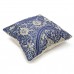 45x45cm Vintage Oriental Retro Blue Floral Linen Pillow Case Cushion Cover Home Decor