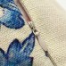 45x45cm Vintage Oriental Retro Blue Floral Linen Pillow Case Cushion Cover Home Decor