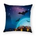 Halloween Terror Pumpkin Bat Owl Pattern Pillowcase Cotton Linen Throw Pillow Cushion Cover
