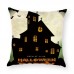 Halloween Terror Pumpkin Bat Owl Pattern Pillowcase Cotton Linen Throw Pillow Cushion Cover