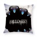 Halloween Terror Pumpkin Bat Owl Pattern Pillowcase Cotton Linen Throw Pillow Cushion Cover