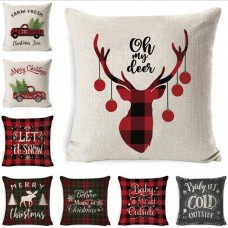 Christmas Cushion Cover Pillowcase Sofa Cushions Pillow Cases Cotton Linen Pillow Covers Home Decor