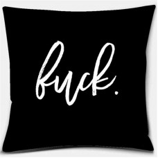 45 x 45cm Cool Black Linen Throw Pillow Couch Case Home Sofa Cushion Cover Phrases Pillowcases