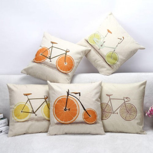 Lemon Orange Grapefruit Bicycle Throw Pillow Case Cotton Linen Sofa Cushion Cover Lemon Orange Grapefruit Bicycle Throw Pillow Case Cotton Linen Sofa Cushion Cover