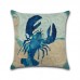 Ocean Octopus Sea House Crab Printed Cotton Linen Cushion Cover Square Sofa Car Decor Pillow Case