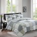 New style elegant embroidery cotton quilting patchwork 3pcs pillowcase bedspread bedding set quilts