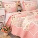 New style elegant embroidery cotton quilting patchwork 3pcs pillowcase bedspread bedding set quilts