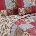 High quality soft breathable cotton 3pcs quilt set King Queen size quilted printed patchwork bedspread