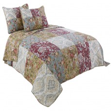 High Quality Cotton Fabric True Patchwork Hot Selling Quilted Bedspread