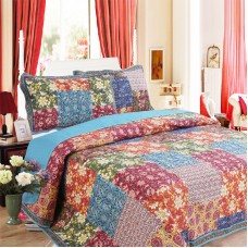 Hot selling products comfort bedspread Cotton printed quilt Stitching quilt