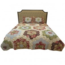 Wholesale New Design 3pcs set Elegent Hexagon Cotton Fabric Machine Washable patchwork quilted quilt