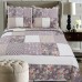 Exquisite Eco-Friendly Cotton Patchwork Ruffle Decor Fashion Patchwork Bedding Print Set