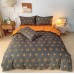 Large version flower thickened plant cashmere frosted four piece set, winter student wholesale bedding three piece set