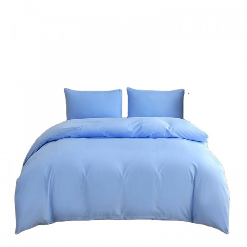 Amazon stock solid color bedding sheet four-piece three-piece set.King Queen size 2.2 Meters two-tone duvet cover Bed sheets