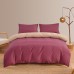 Amazon stock solid color bedding sheet four-piece three-piece set.King Queen size 2.2 Meters two-tone duvet cover Bed sheets