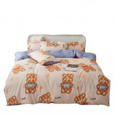 Amazon brushed avocado bedding. Microfiber four-piece set king /queen size duvet cover