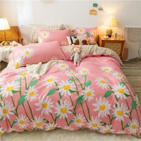 Custom Bedding Set Good Quality Cotton Bed Set New Design Heart Printing Duvet Cover Set Printed Bedset
