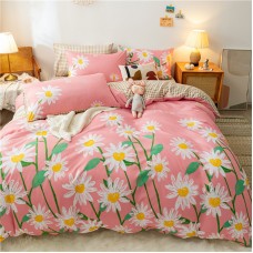 Custom Bedding Set Good Quality Cotton Bed Set New Design Heart Printing Duvet Cover Set Printed Bedset