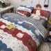 Four-piece winter milk velvet bedding baby velvet short plush flannel duvet cover sheet coral velvet bedding sheet custom