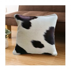 Fadeless high quality decorative design pillow cover selection of high quality cowhide leather sofa pillow cover