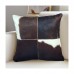Factory direct sale custom luxury pillow covers home decor pillow case cushion cover cowhide leather pillow cover