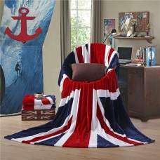 Hot Selling Air Conditioning Blanket Flannel British Rice Flag American Flag Blanket Gift Blanket